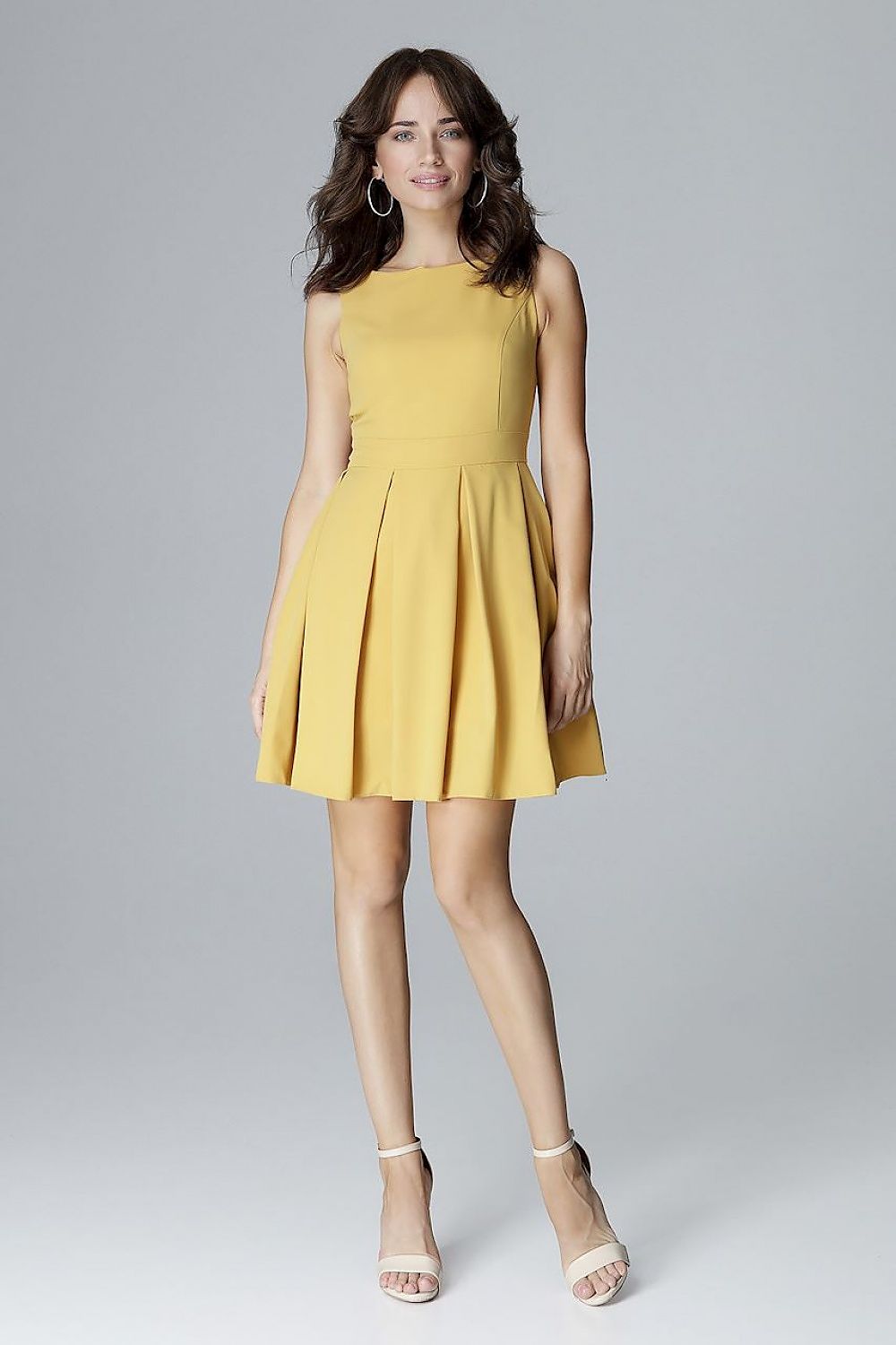 Lenitif Sleeveless Cocktail Dress with Flared Skirt