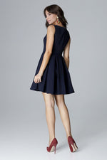 Lenitif Sleeveless Cocktail Dress with Flared Skirt