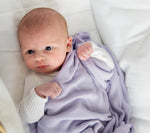 Light knitted bamboo swaddle blanket - Lavender