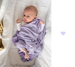 Light knitted bamboo swaddle blanket - Lavender