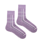 Lilac Check Everyday Crew Socks