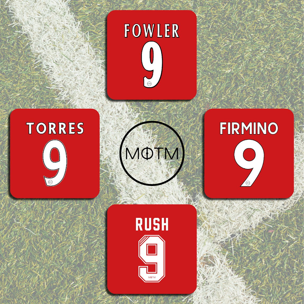 Liverpool Legends Number 9s Football Coasters - Set of 4