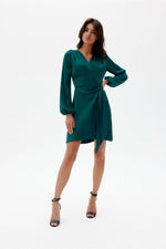 Long Sleeve Satin Short Dress | 12 Colours | Roco Fashion