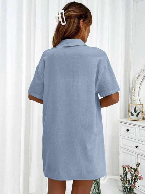 Loose-fit Short-sleeve Short Two-piece Shorts & Top Co-ord Set