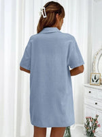 Loose-fit Short-sleeve Short Two-piece Shorts & Top Co-ord Set