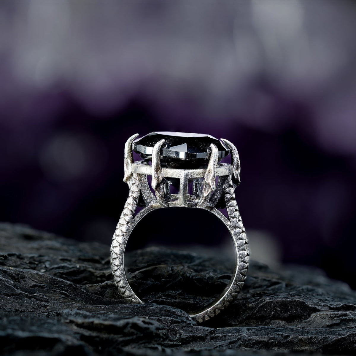 Love Bites Black Zircona Ring