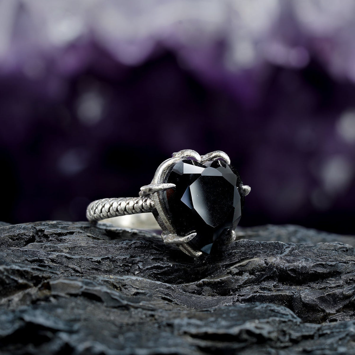 Love Bites Black Zircona Ring