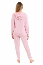 Daisy Dreamer Pink Grey Hooded Pyjama Set - Soft Stretchable Loungewear