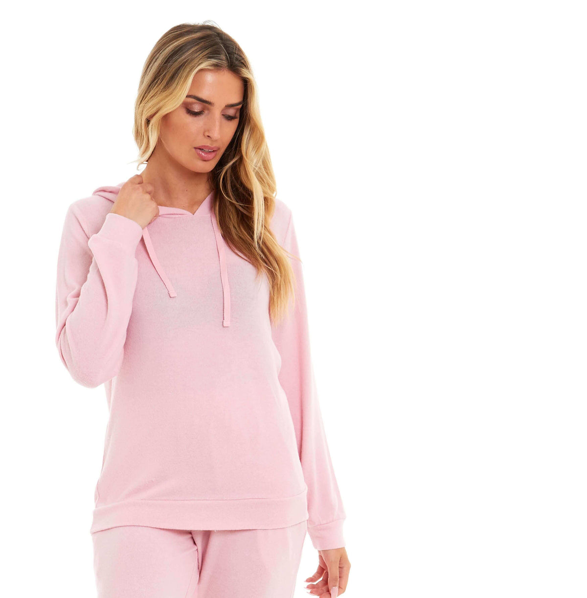 Daisy Dreamer Pink Grey Hooded Pyjama Set - Soft Stretchable Loungewear