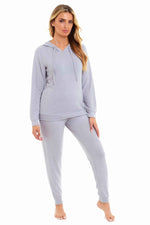 Daisy Dreamer Pink Grey Hooded Pyjama Set - Soft Stretchable Loungewear