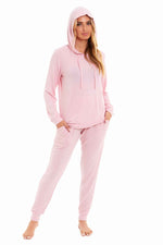 Daisy Dreamer Pink Grey Hooded Pyjama Set - Soft Stretchable Loungewear PINK