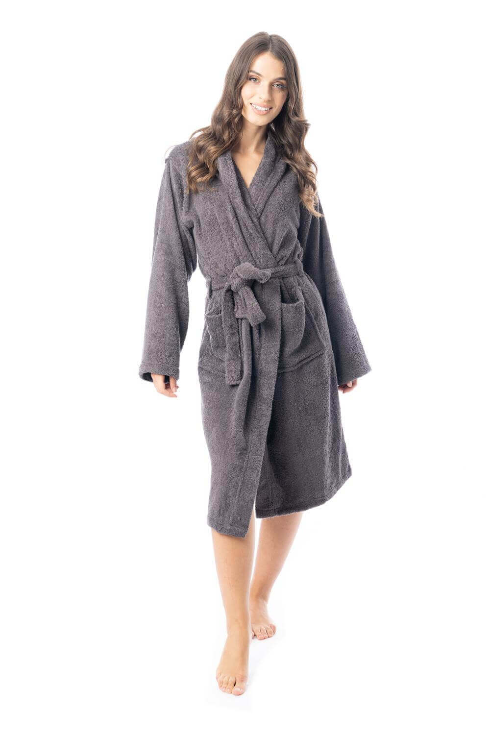 Daisy Dreamer Luxury Terry Cotton Bath Robe - Ultra-Soft Absorbent Dressing Gown