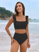 Lydia High Waisted Ruffled Two Piece Bikini Set