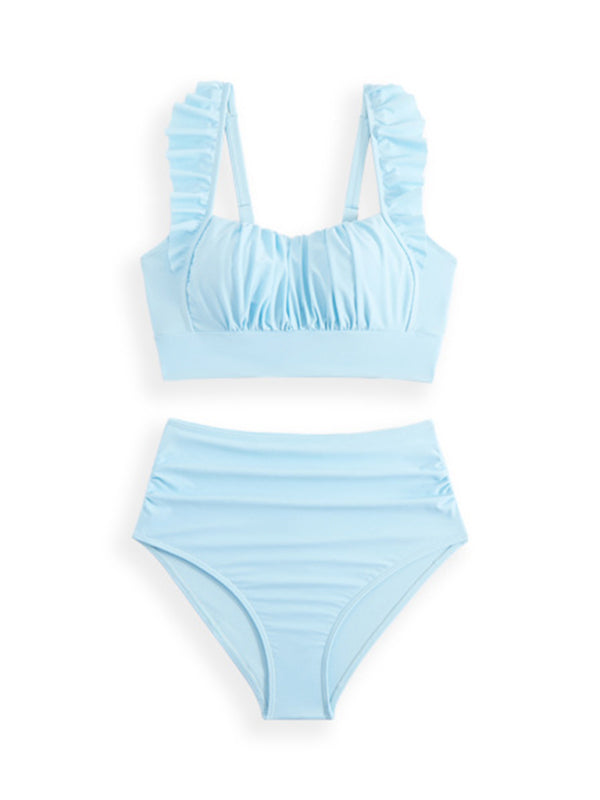 Lydia High Waisted Ruffled Two Piece Bikini Set