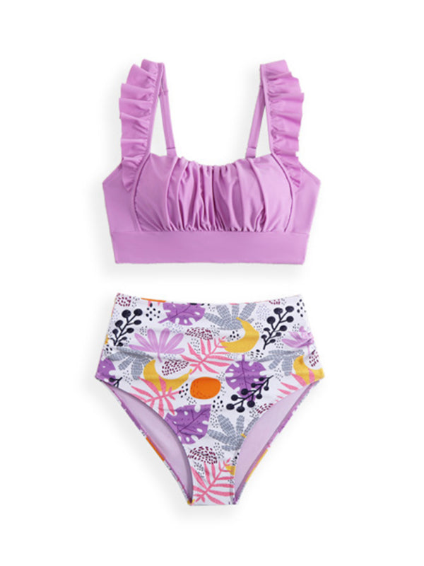 Lydia High Waisted Ruffled Two Piece Bikini Set
