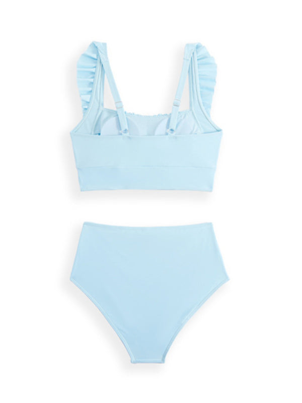 Lydia High Waisted Ruffled Two Piece Bikini Set