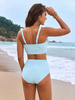Lydia High Waisted Ruffled Two Piece Bikini Set