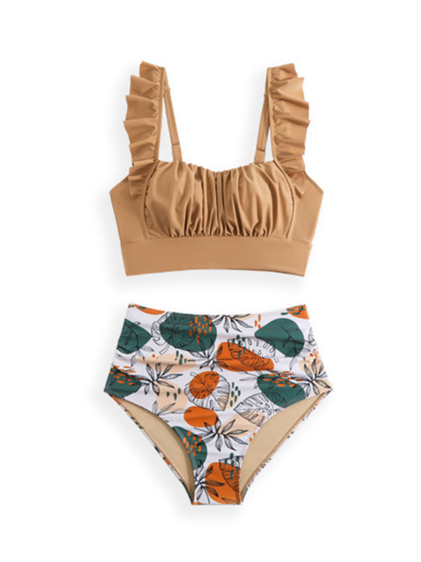 Lydia High Waisted Ruffled Two Piece Bikini Set
