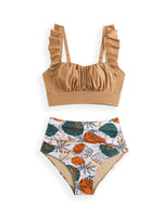 Lydia High Waisted Ruffled Two Piece Bikini Set