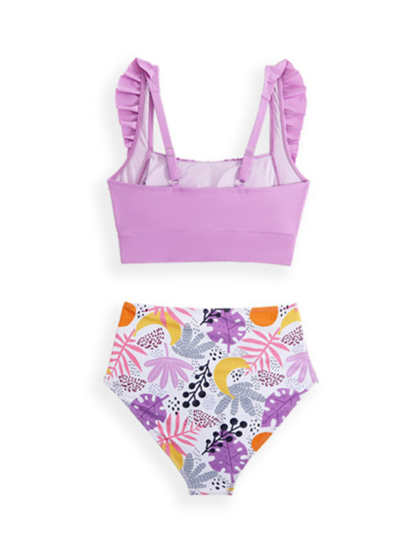 Lydia High Waisted Ruffled Two Piece Bikini Set