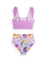 Lydia High Waisted Ruffled Two Piece Bikini Set