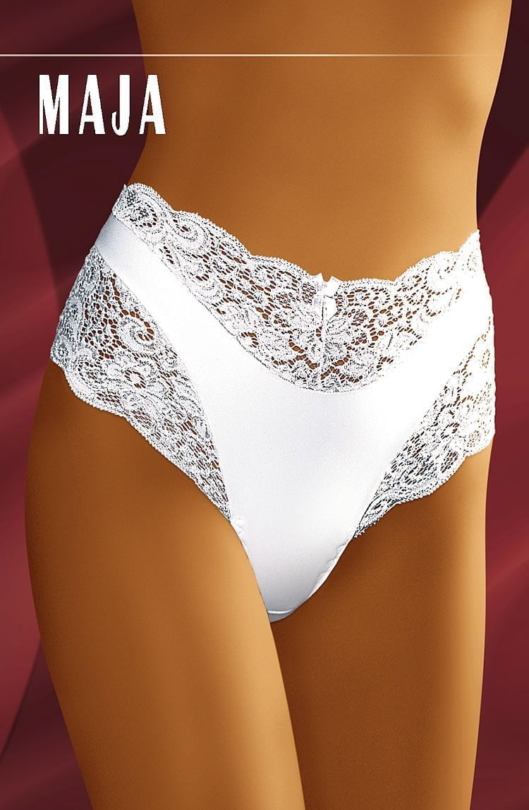 Wolbar Maja High Rise Lace Full Brief White