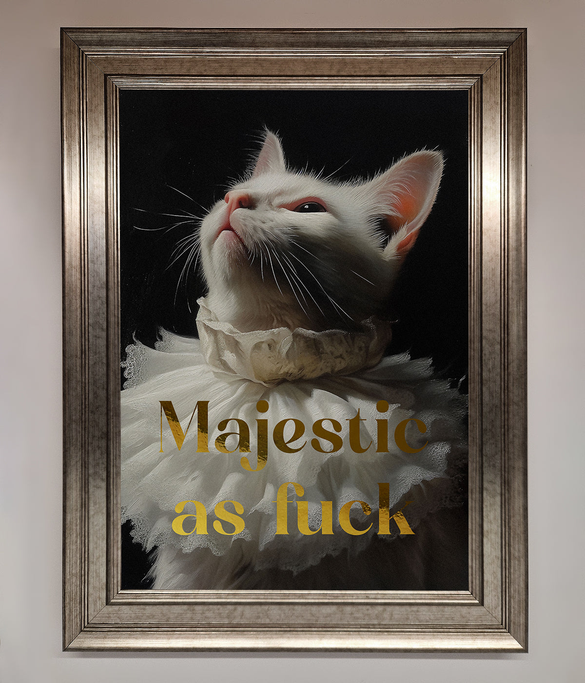 Majestic As Foil Print Silver