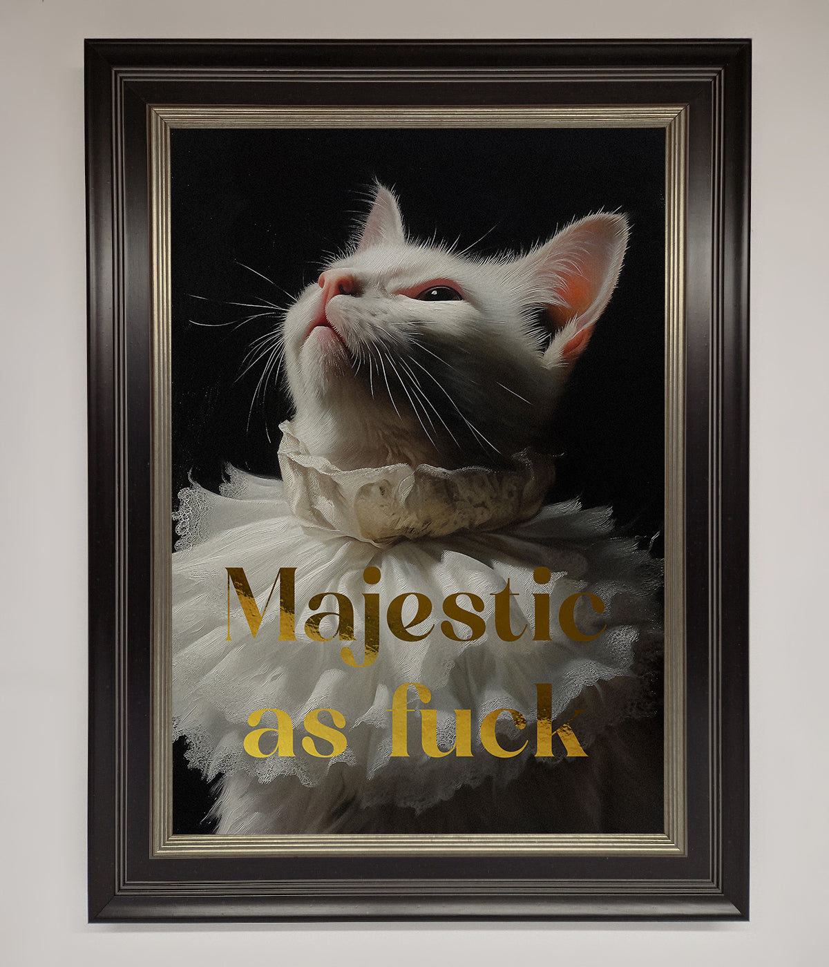 Majestic As Foil Print Black Silver