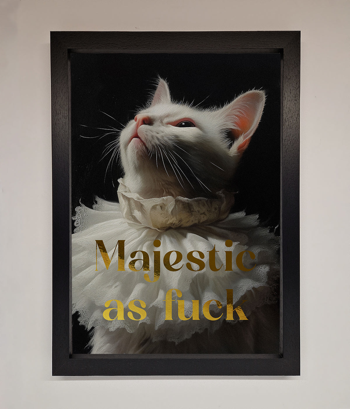 Majestic As Foil Print Black