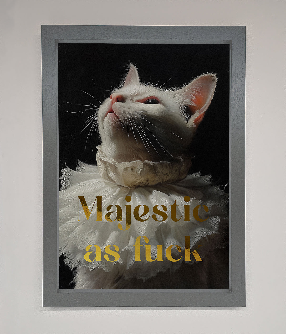 Majestic As Foil Print Dark Grey