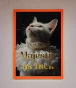Majestic As Foil Print Neon Orange
