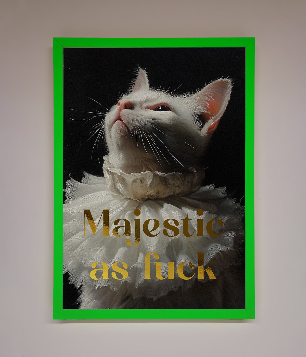 Majestic As Foil Print Neon Dark Green
