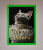 Majestic As Foil Print Neon Dark Green