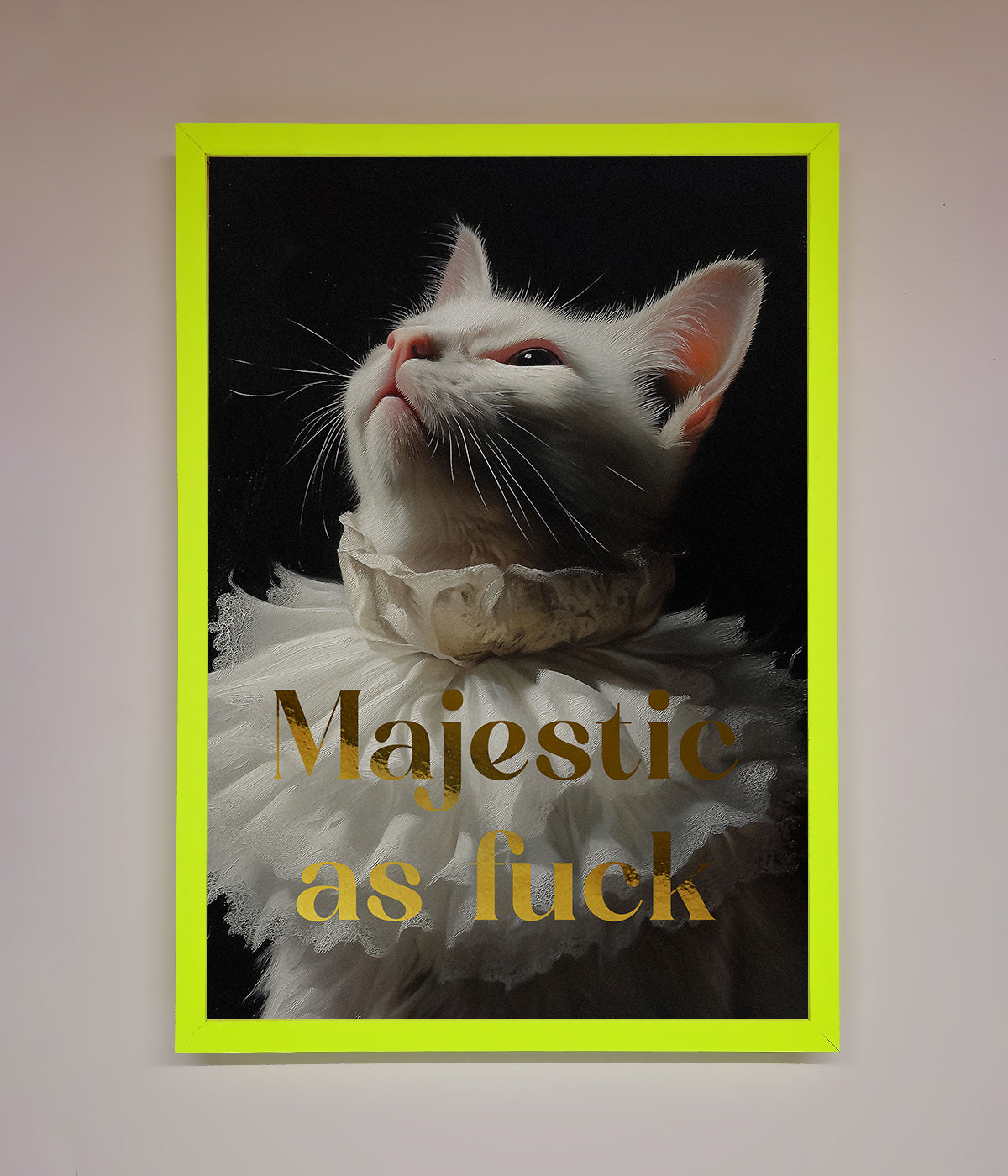 Majestic As Foil Print Neon Green