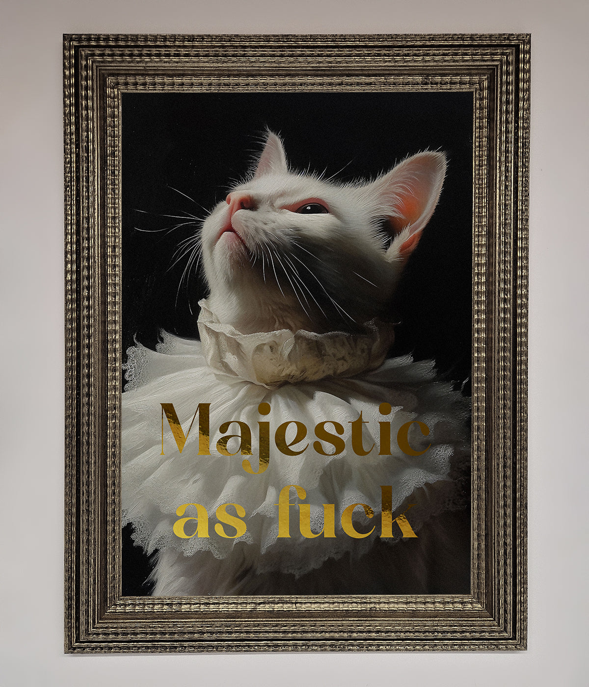 Majestic As Foil Print Ornate Silver