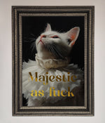 Majestic As Foil Print Ornate Silver Black