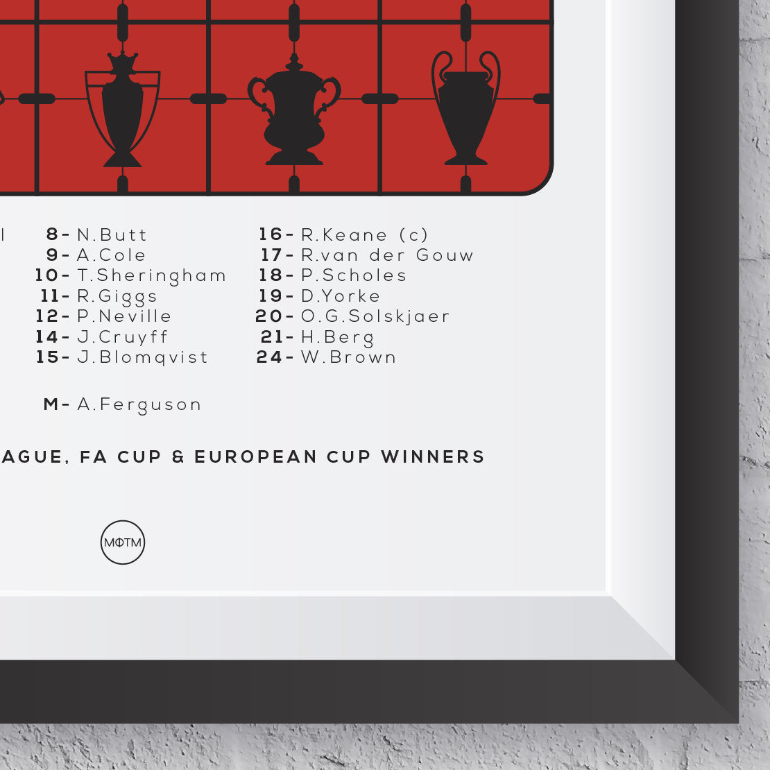 Manchester United 'The Red Trebles' 1998/1999 Print