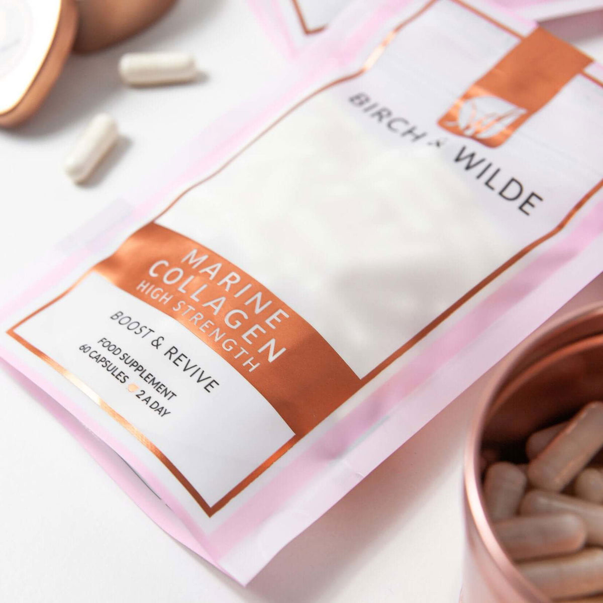 Marine Collagen Capsules x 60 | Monthly Refill Pouch