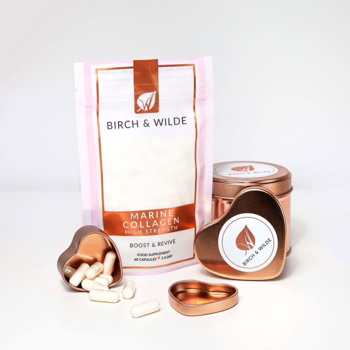 Marine Collagen Capsules x 60 | Monthly Refill Pouch