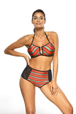 Marko African Motif Padded High-Waisted Bikini Set
