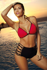 Marko Bikini-Inspired Push-Up Two-Piece Bikini Set with High-Cut Briefs red