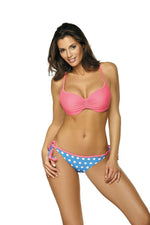 Marko Dotted Push-Up Two-Piece Bikini Set with Tropical Flair