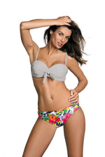 Marko Floral Push-Up Two-Piece Bikini Set with Tie Accent