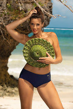 Marko High-Cut Lined Bikini Briefs navy blue