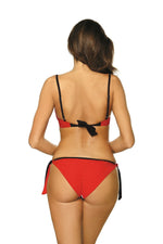 Marko Lace-Trim Push-Up Two-Piece Bikini Set with Brazilian Briefs