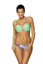 Marko Pastel Push-Up Two-Piece Bikini Set with Brazilian Floral Briefs
