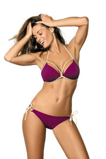 Marko Smooth Push-Up Two-Piece Bikini Set with Jeweled Accents
