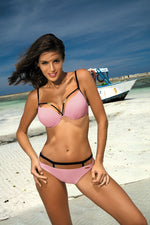 Marko Smooth Push-Up Two-Piece Bikini Set with Strappy Accents pink 3