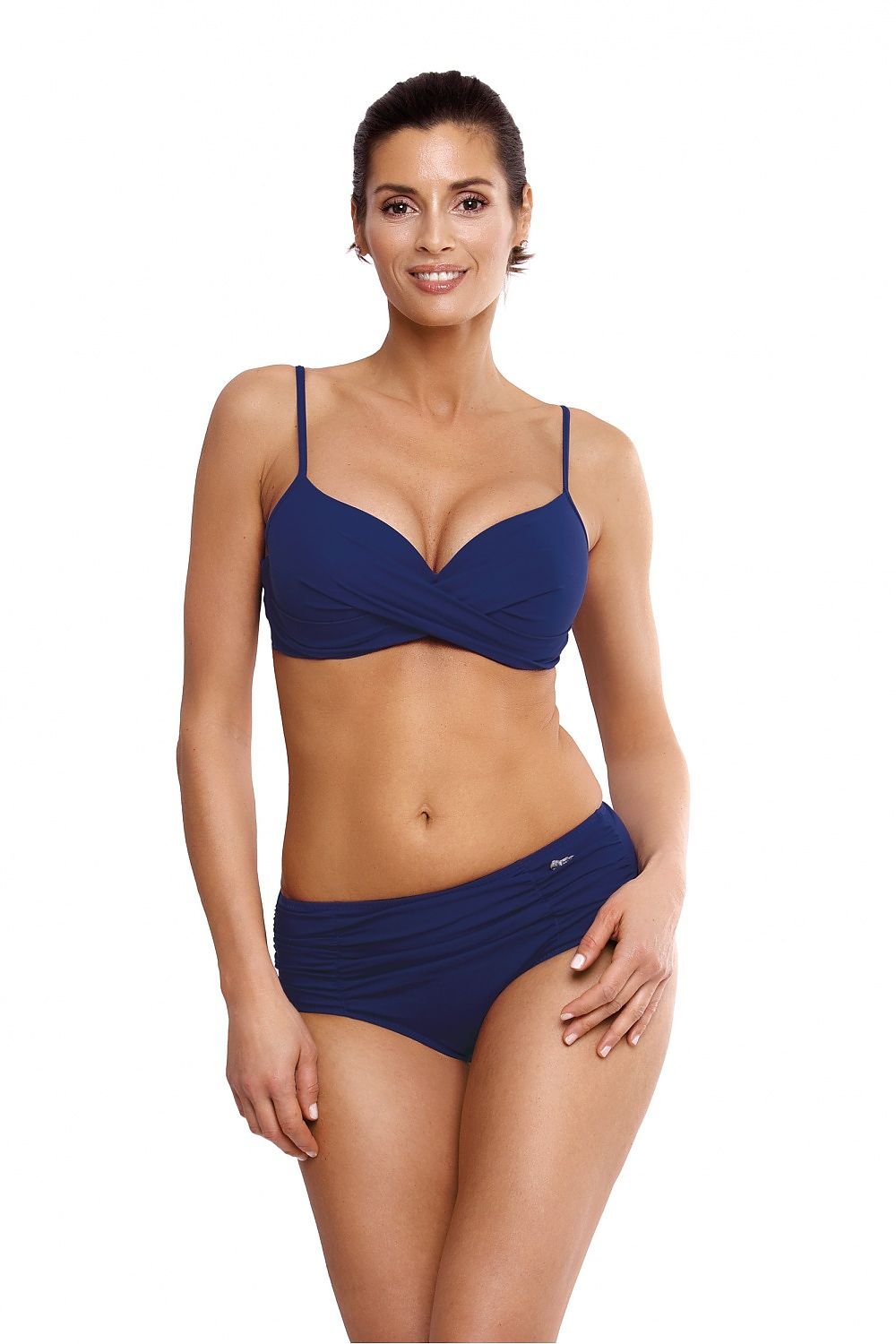 Marko Sophie Two-Piece Padded Bikini Set with High-Waisted Bottoms navy blue