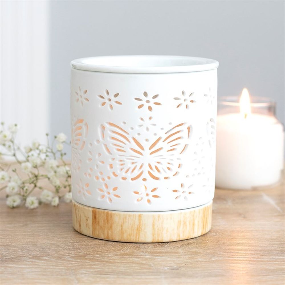 Matte Ceramic Butterfly Oil Wax Melt Burner
